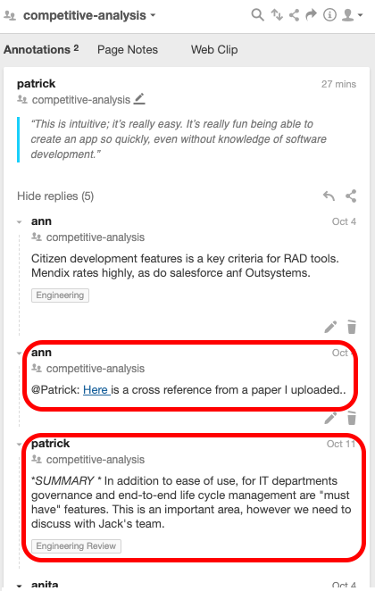 Competitive Analysis - Cross Reference